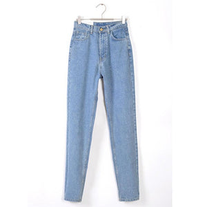 Vintage Black Boyfriend Jeans For Women High Waist Denim
