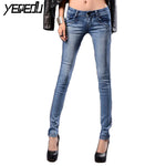 Elastic Skinny jeans woman Korean Slim fit Denim pants